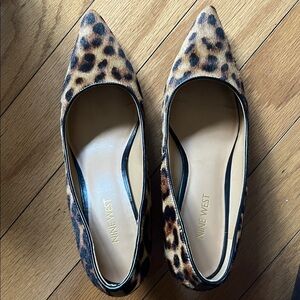 Nine West Leopard-Print Pointed Heel in Brown and Black